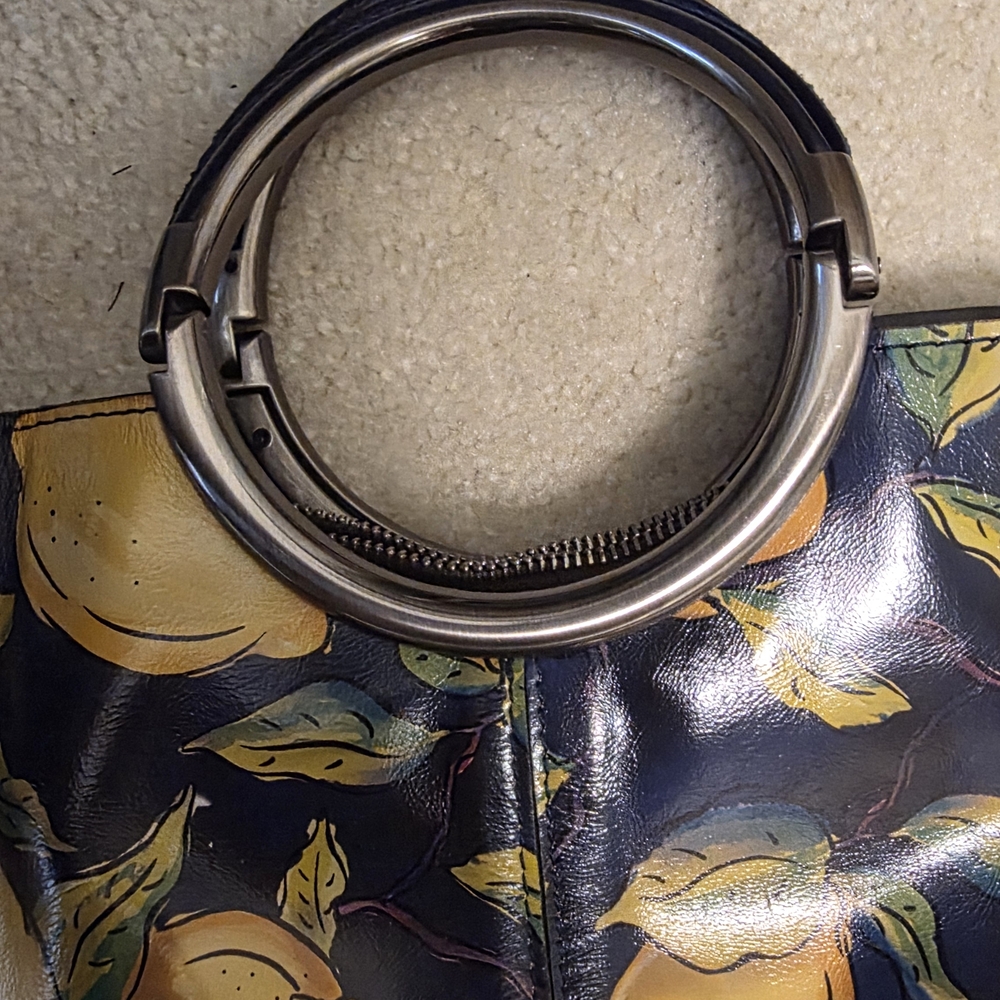 Patricia Nash Positano Limon Lemon Leather Handbag + Matching Change Purse Set - Picture 7 of 10